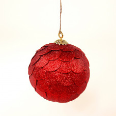 Шар новогодний декоративный paper ball, красный